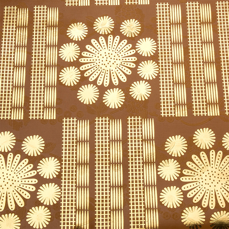 TMIE-06-5 Geverfde kleuren reliëf gouden Bazin-stof