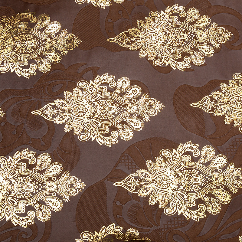 TMIE-06-5 Geverfde kleuren reliëf gouden Bazin-stof