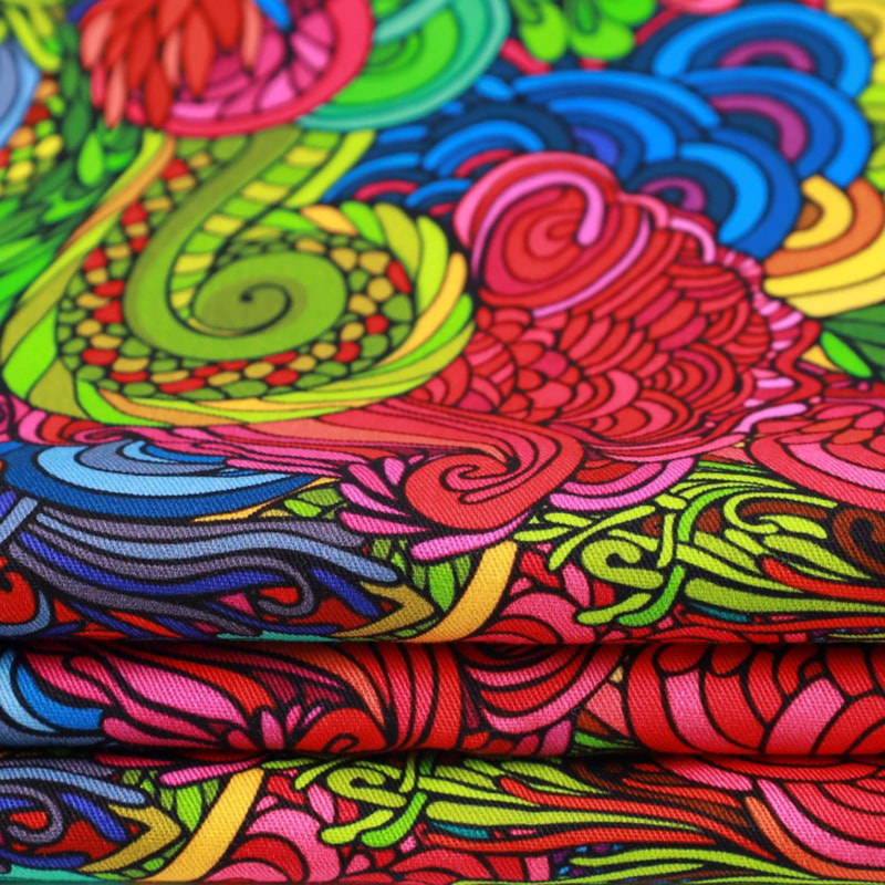 TMIE-08-3-2 115GSM polyester keperstof met print